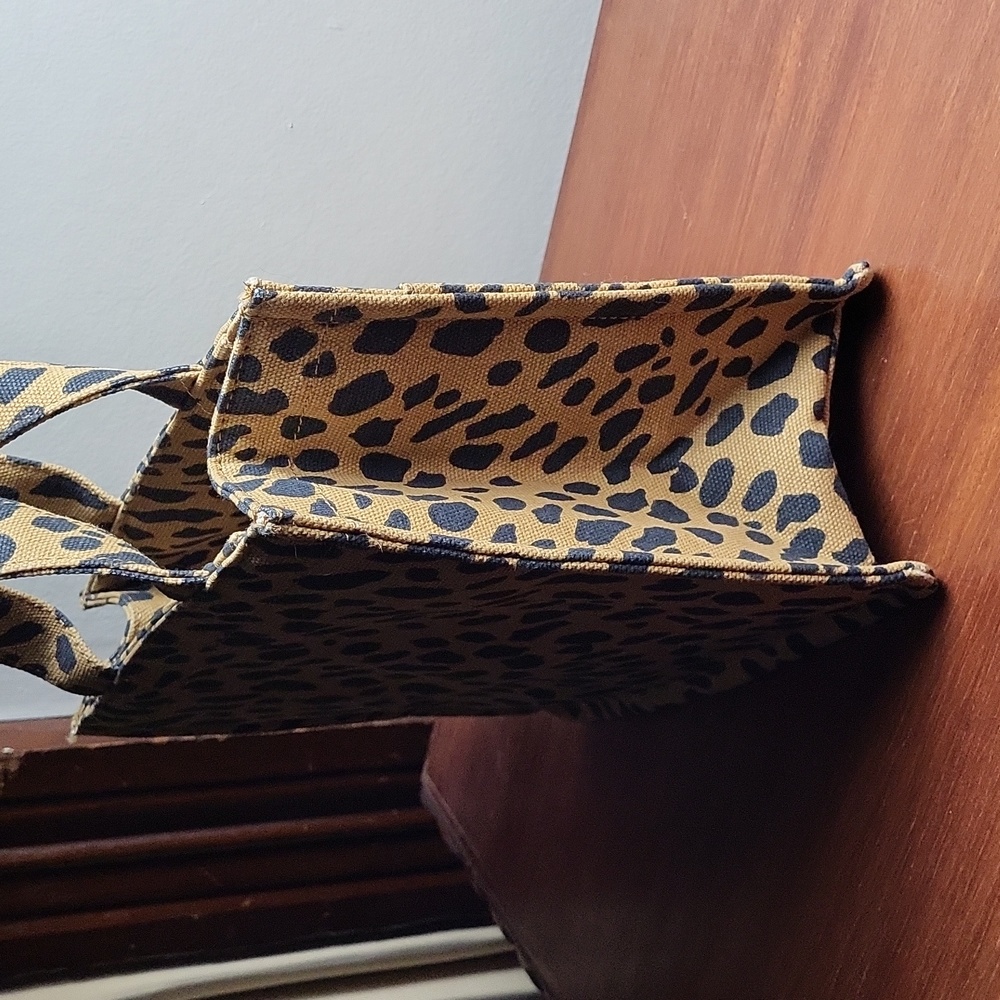 Stella And Dot Canvas Leopard Print Bag - image 2